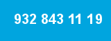 932 843 11 19 932 843 11 19